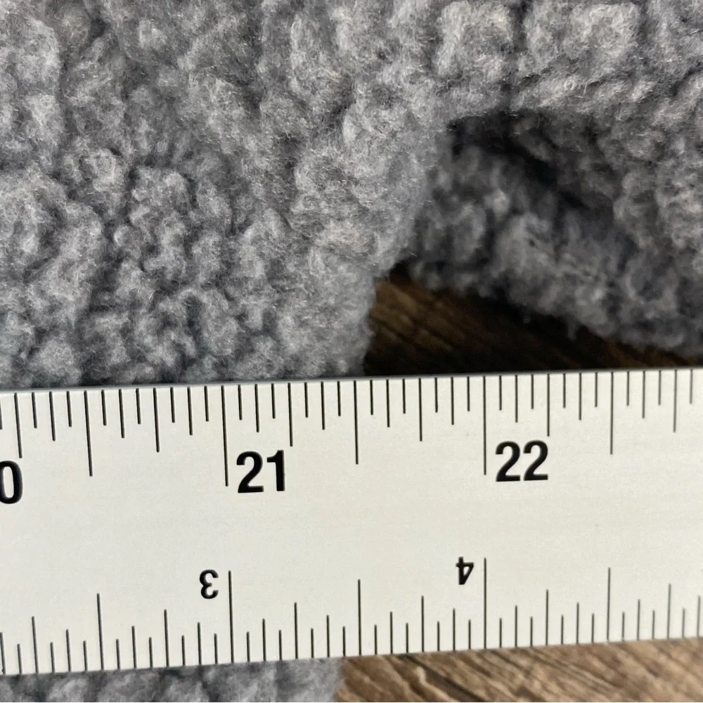 Vineyard Vines Fleece Women M Gray 1/2 Zip Mock Neck Pullover Sweater Warm Cozy - Picture 8 of 9